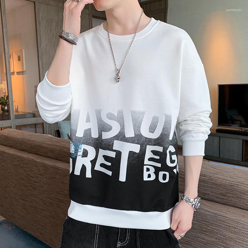 

Men's Hoodies Casual Sweatshirts Men Spring Autumn Harajuku Hip Hop Streetwear Fashion Men's Loose Pullover Printed Tops O-Neck, Lzl138grey