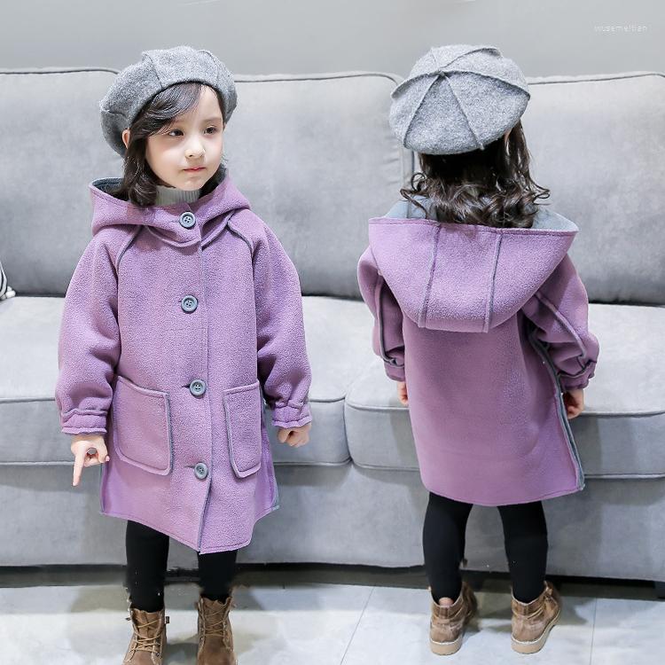 

Jackets 2022 Winter Girls Kids Boys Thick Hooded Jacket Coat Comfortable Cute Baby Clothes Children Clothing, Purple