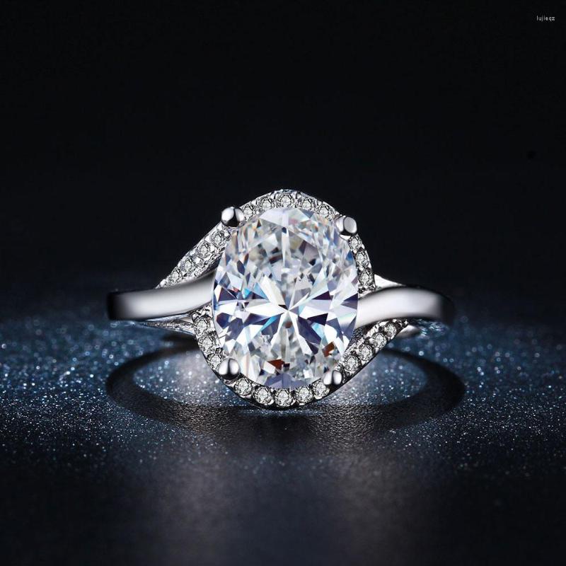 

Wedding Rings 2022 Silver Plated Wholesale Us Size 6 7 8 Paved Cz Zircon Jewelry For Women Engagement Ring