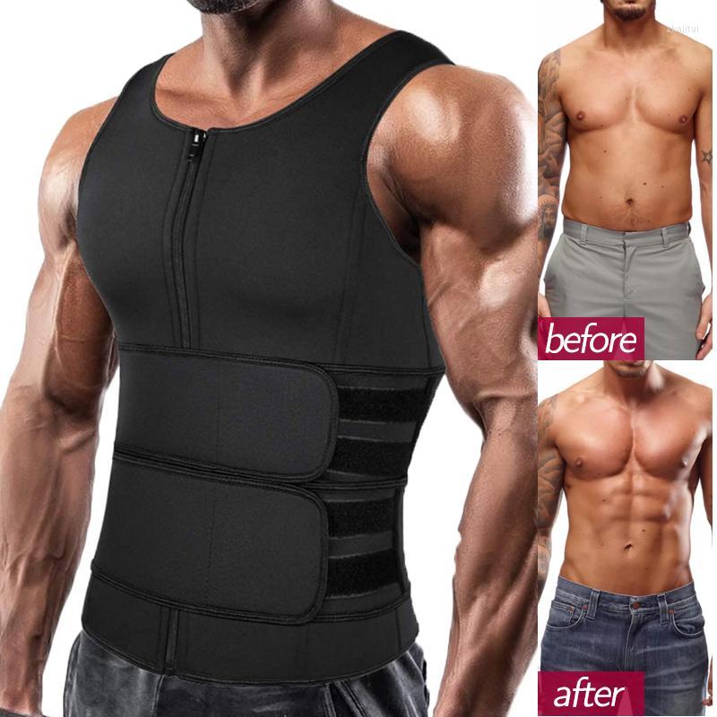 

Men's Body Shapers Men's Men Waist Trainer Trimmer Shaper Sauna Suit Sweat Vest Compression Undershirt Workout Tank Tops Fat Burner