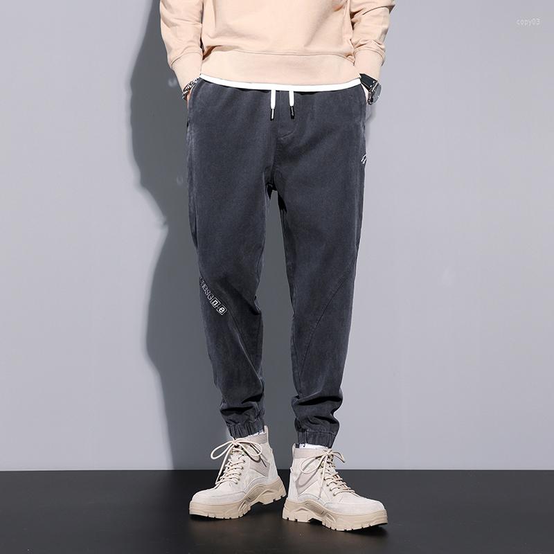 

Men's Pants Men Corduroy Trousers 2022 Fashion Baggy Joggers Hip Hop Pantolon Elastic Waist Sweatpants Vintage Mens Streetwear, Light grey