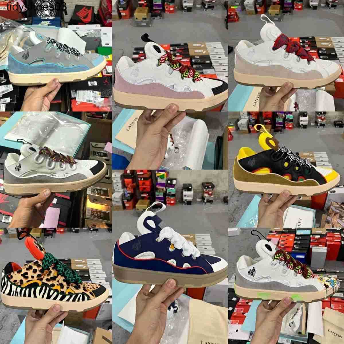

The 2022 Lavan classic designer Curb star's same spliced bread shoes for men and women's low top casual sports shoes, White red