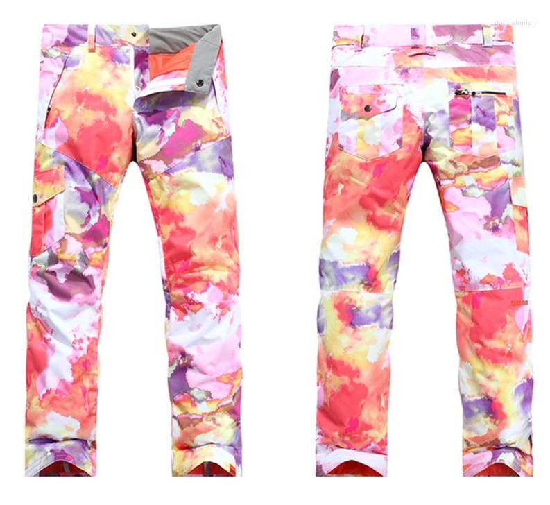 

Skiing Pants Gsou Snow Women's Lucky Cloud Female Winter Padded Snowboarding Cycling Hiking Sports Trousers Waterproof 10K, Color as picture