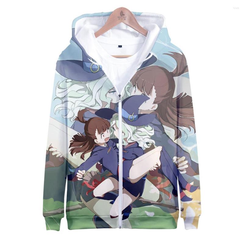 

Men's Hoodies Little Witch Academia Zipper Anime Sweatshirt Long-Sleeved Breathable Sweatshirts Casual Zip Hoodie Unisex Warm, 3d4