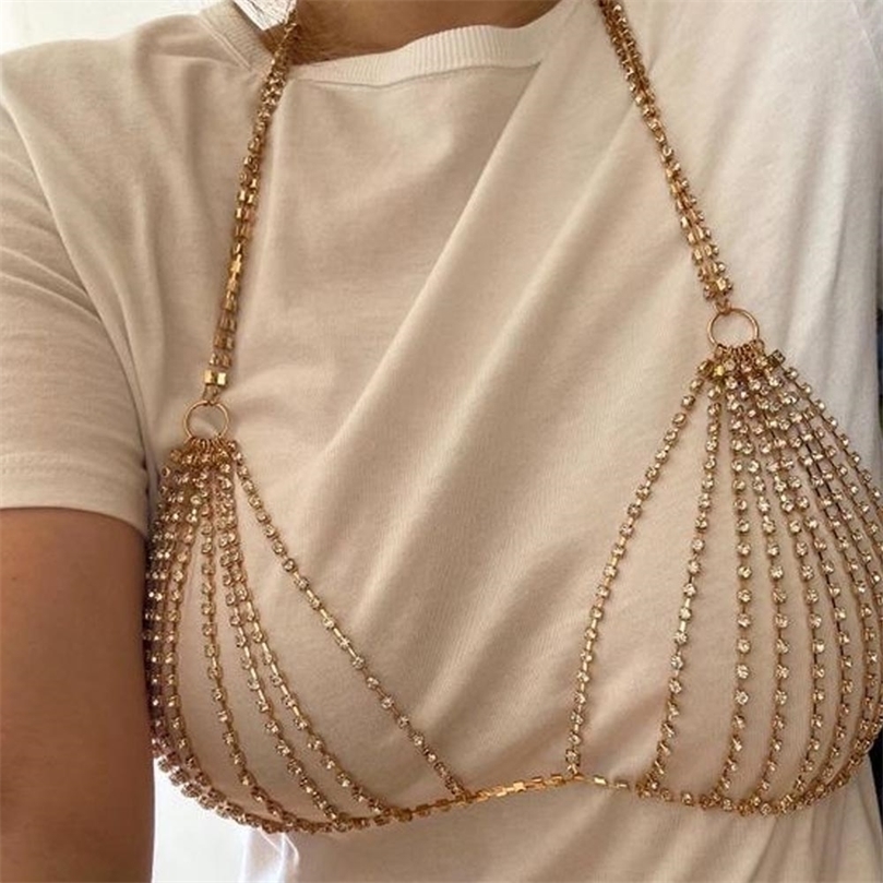 

Other Sexy Tennis Chest Chain Bikini Top Hollow Bra Lingerie Fashion Body Decor Jewelry for Women 221008