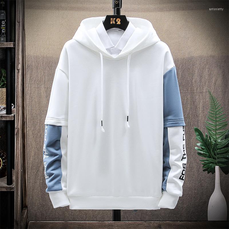 

Men' Hoodies 2022 Men Hoodie Autumn Trend Patchwork Hooded Sweatshirt Loose Causal Mens Harajuku Long Sleeve Tops Fashion Streetwear, Nwy236black