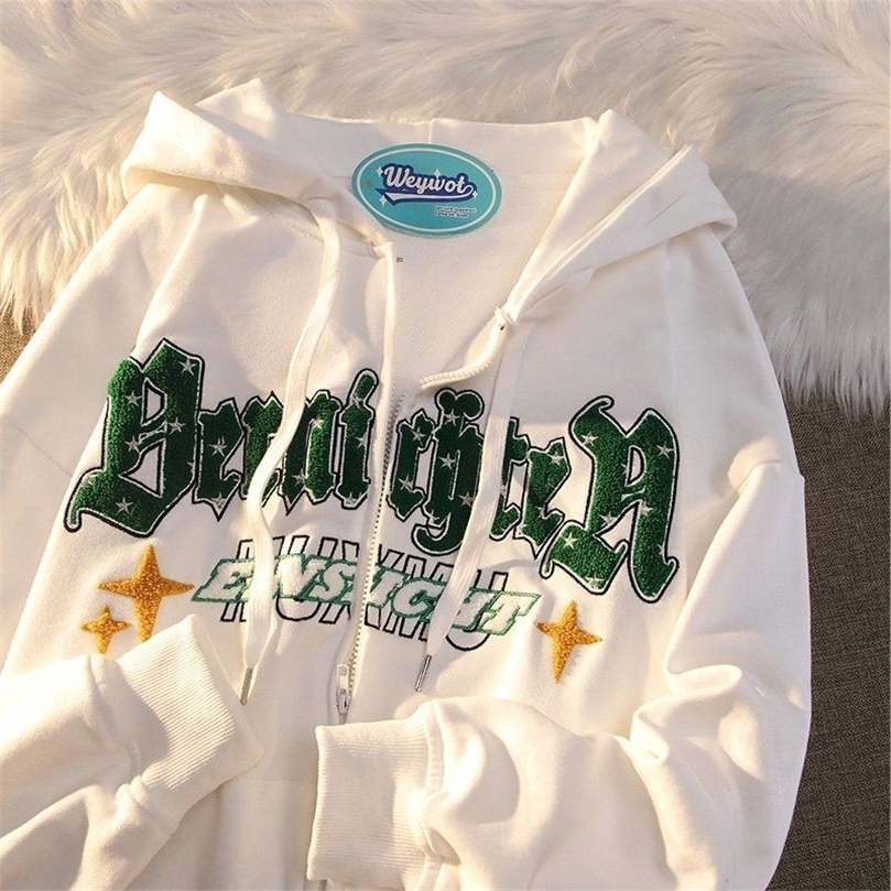 

Womens Hoodies Sweatshirts Vintage Sweatwear Sweatshirt Korean Version Loose Design Small Couple Dress Summer Dress Feminine Clothes Trendy Zip up Hoodie 221010, F7465