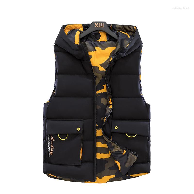 

Men's Vests Sleeveless Hoodie Men Vest Winter Gilet Uomo Inverno Jacket 6XL 7XL Men's Warm Casual Plus Size Mannen Black Red Waistcoat, 2001 black