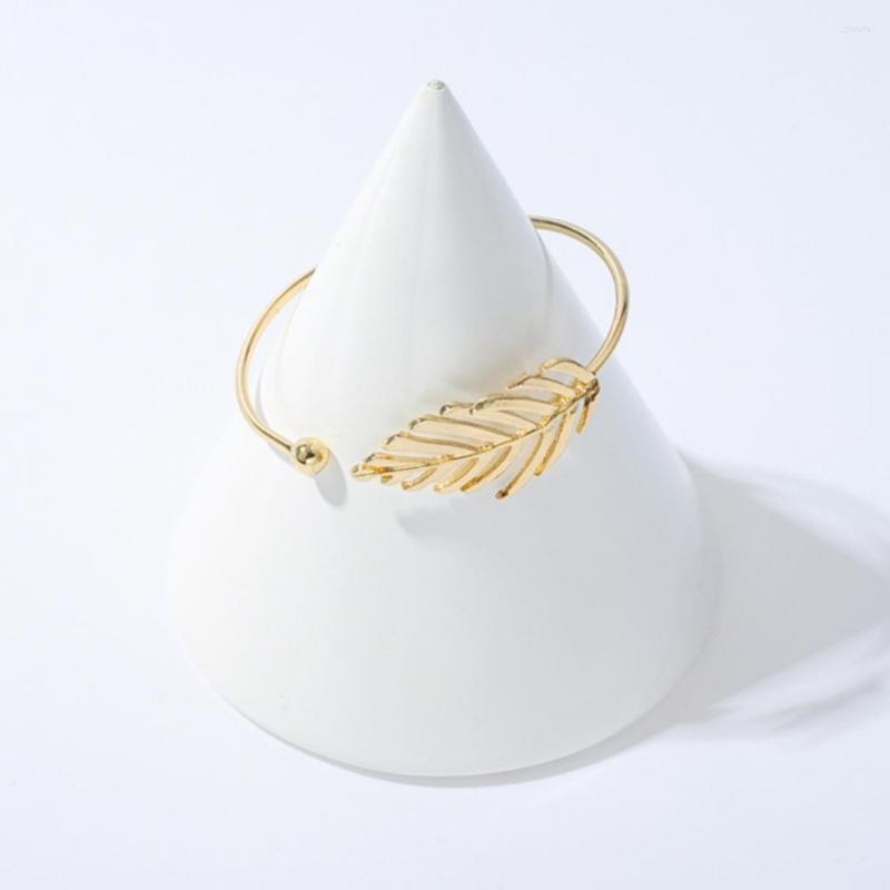 

Bangle 1Pcs Adjustable Women Leaves Delicate Leaf Open Gift