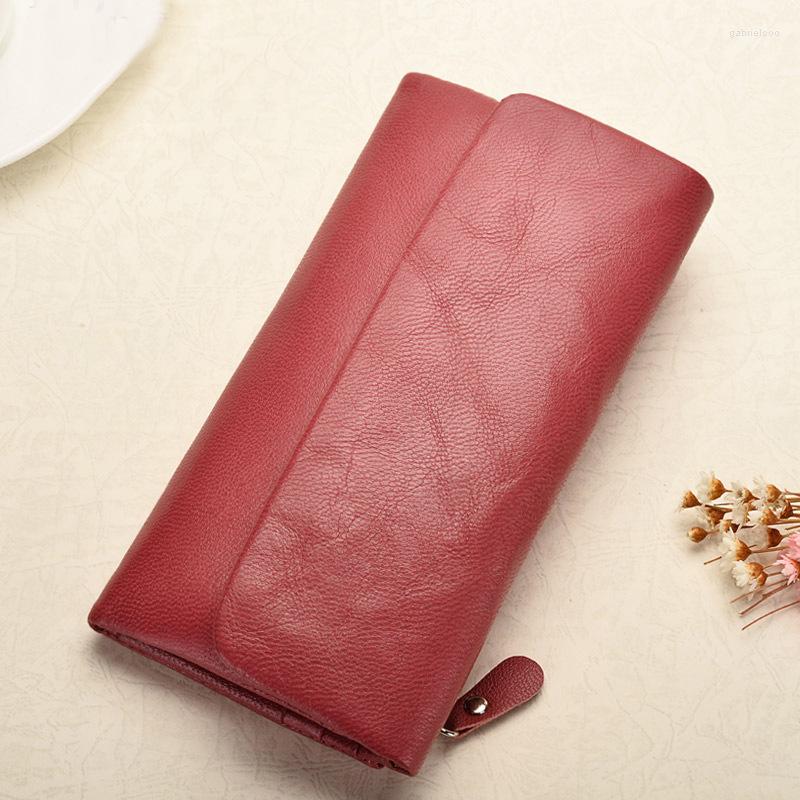 

Wallets Women Long Clutch Wallet Large Capacity Female Purse Soft Leather Card Holders Phone Carteras, B purple