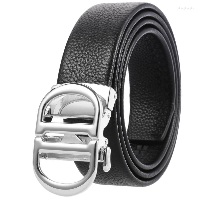 

Belts Luxury Vintage Designer Automatic Belt Men High Quality Business Leisure Korean Men's Buckle Head LayerBelts, Black
