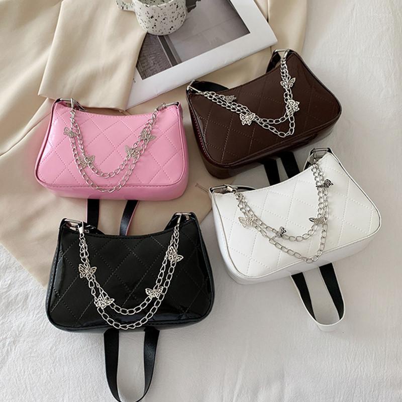 

Evening Bags Women Armpit Bag With Butterfly Chain Decoration Detachable Shoulder Strap Clothing Accessory
