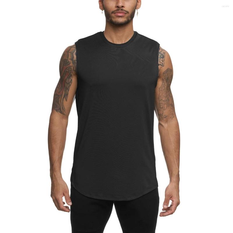

Men's Tank Tops Summer Men's Top Sleeveless Vest T-shirt Quick-drying Breathable Sports Fitness Training Gym Vests Clothing, Picture shown