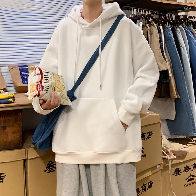 

Men' Hoodies Fashion Brand Men' Oversized Graphic Hooded Mens Japanese Streetwear Harajuku Sweatshirts Black White, Hublue