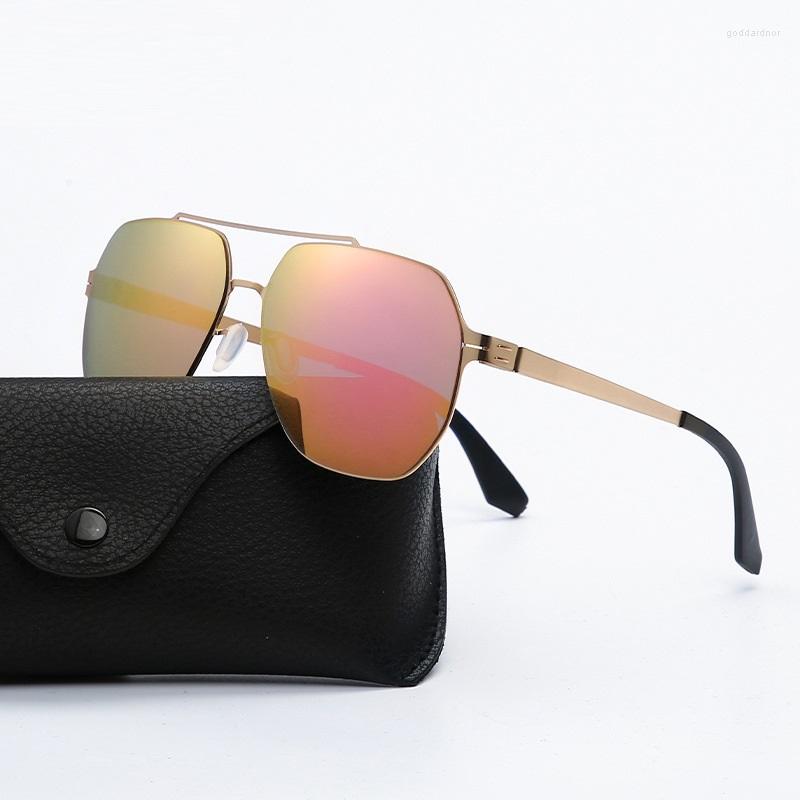 

Sunglasses Vazrobe Oversized Male Women Unisex No Screw Sun Glasses For Men Ultralight Thin Driving Shades Big Hexagon