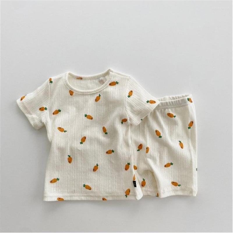 

Clothing Sets 1-5T Toddler Kid Baby Boy Girls Clothes Set Summer Print Top T Shirt And Shorts Cute Sweet Cotton 2pcs Outfits Homewear