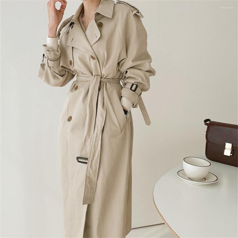 

Women' Trench Coats Alien Kitty Women Slim Office Wear Autumn 2022 High Street Elegant Loose All Match Casual Windbreaker Mujer OL, Khaki