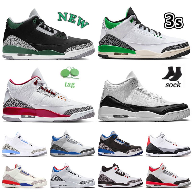

With Box jumpman 3 basdketbal shoes mens woemn cool grey jth black cat cardinal fire red 2022 slime shday pine lucky green tinker white cement ture be designer sneakers, A55 40-47 lucky green
