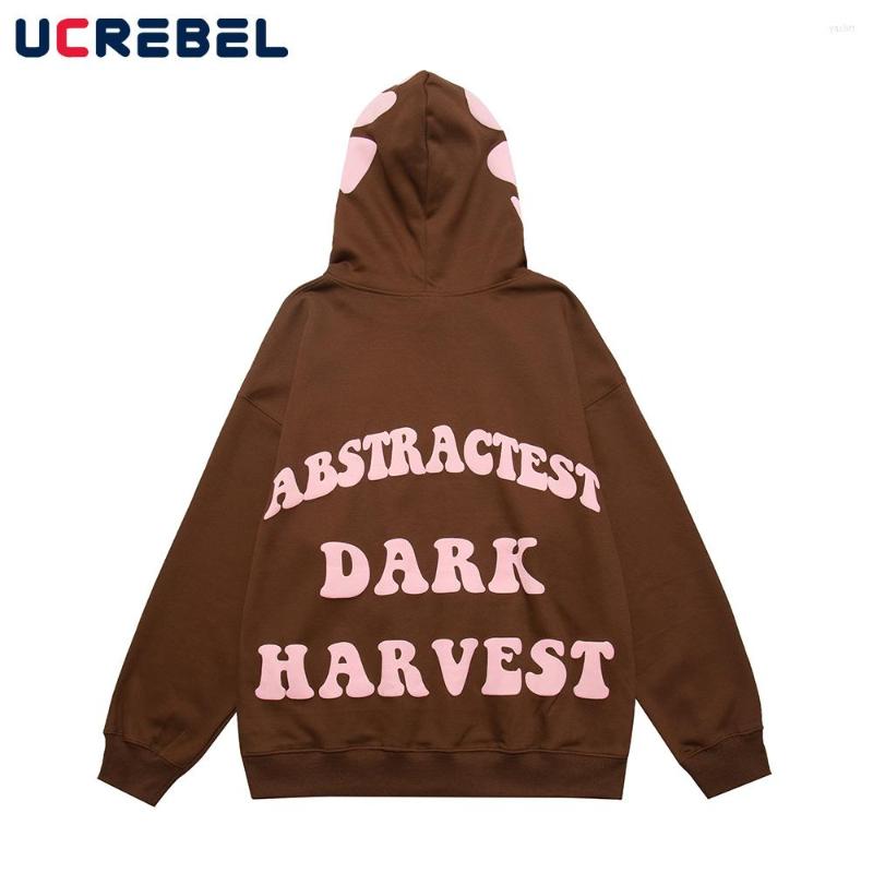 

Men's Hoodies Letter Print Casual Sweatshirts Mens Double-sided Printing Loose Sports Pullover Streetwear Pocket Long Sleeve Y2k Men, Red
