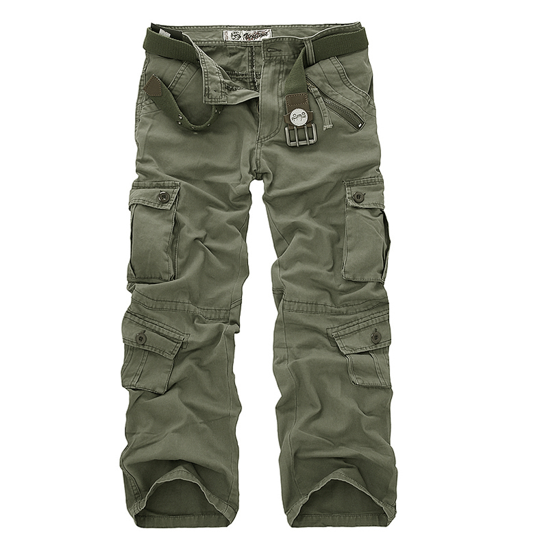 

Men's Pants Drop Cotton Cargo Pants Men Military Style Tactical Workout Straight Men Trousers Casual Camouflage Man Pants 221010, Green