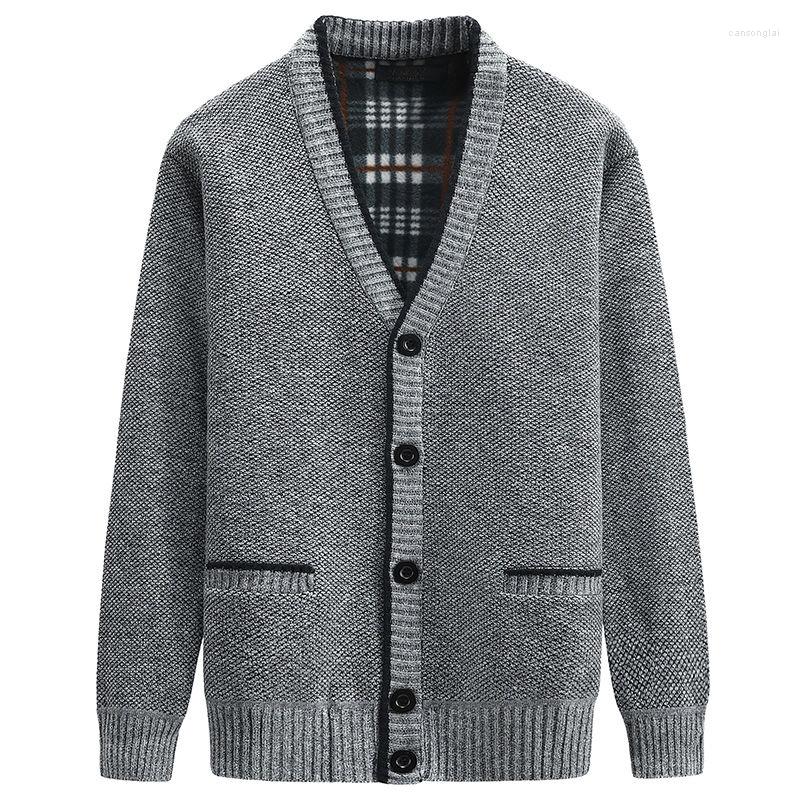 

Men's Sweaters 2022 Autumn Winter High Quality Men's Sweater Coat Jackets Men V-Neck EKnitted Thick Warm Casual Knitwear Cardigan, 6631 red
