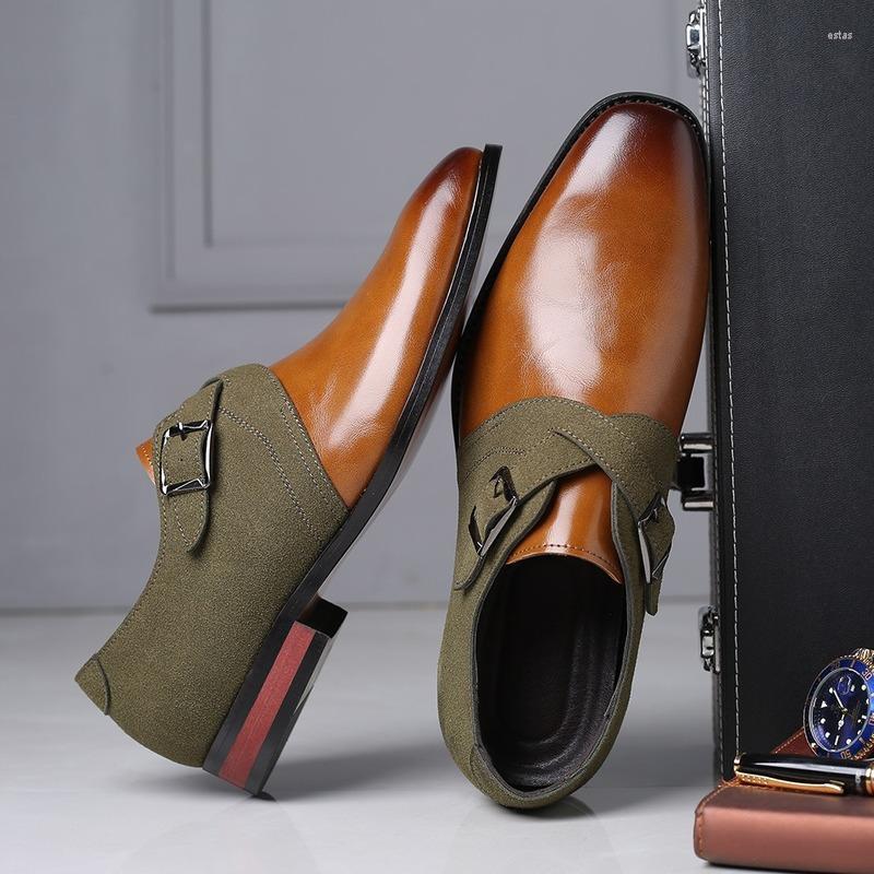 

Dress Shoes 2022 Style Korean Personality Fashion Foot Autumn Big Size Leather Retro Men's, Green