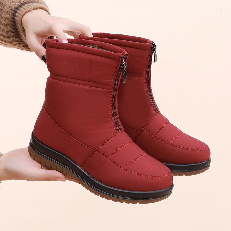 

Boots Ladies 2022 Winter Women Snow Plush Shoes Botas Mujer Waterproof Fashion Casual Woman, 2091 (black a)