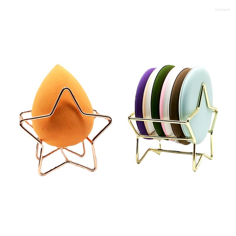 

Makeup Sponges 1PC Creative Magic Three-dimensional Iron Art Powder Puff Shelf Cotton Storage Rack Make Up Accessories