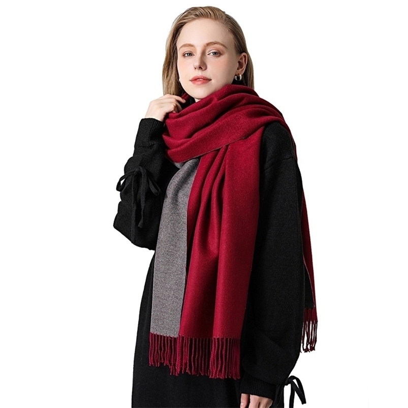 

Scarves Fashion Iwnter Warm Cashmere Scarf for Women Design Wool Long Shawl Wraps Blanket Lady Soft Tippet Tassels Bandana Echarpe 221010