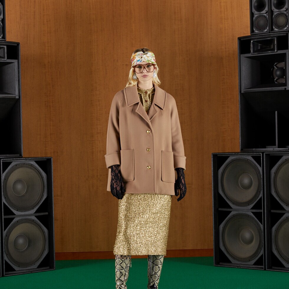 

Womens jackets European designer designs light coffee color woolen jacket coat, Light brown