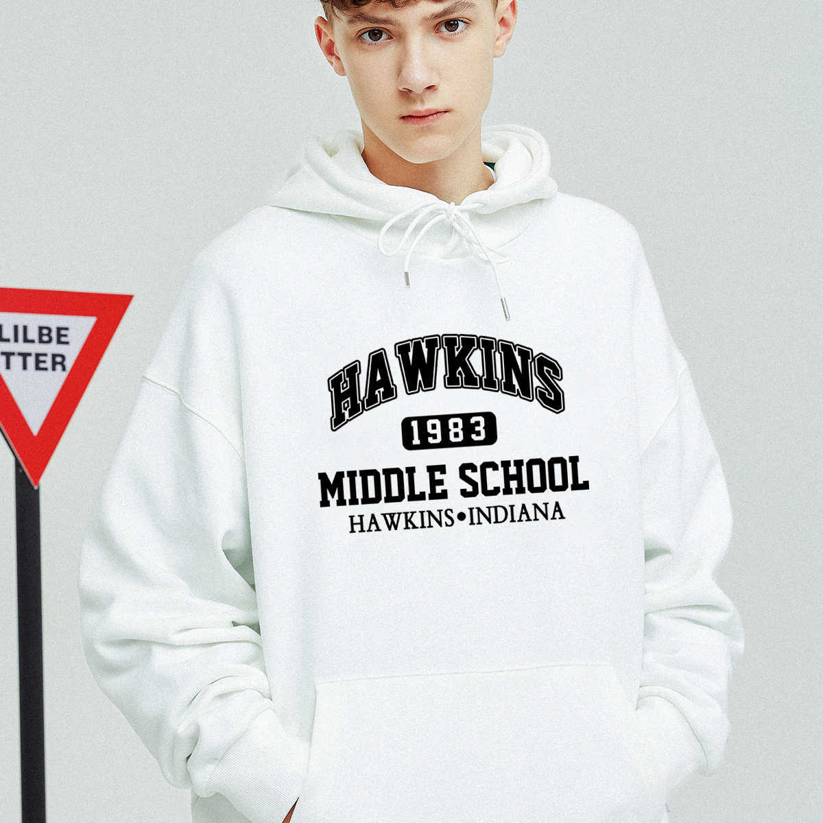 

Men's Hoodies Sweatshirts Brand Stranger Things 1983 Print Hoodie Men Harajuku Warm Hoody Fashion Casual Sweatshirt Autumn big size Sportswears T221008, Beige