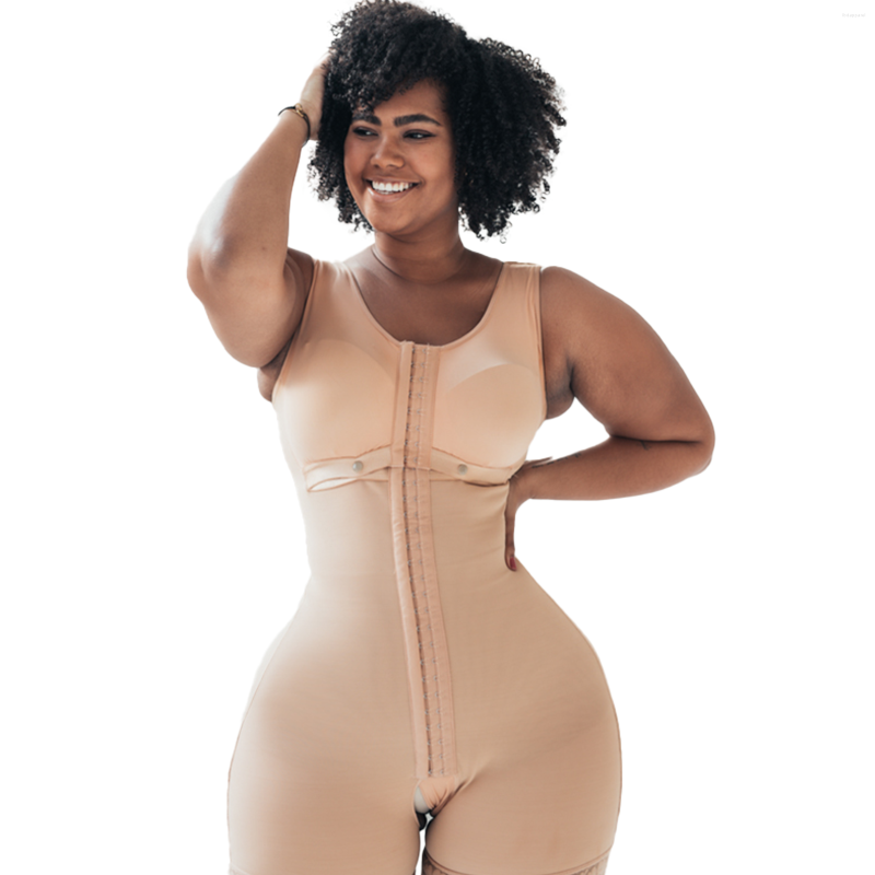 

Women' Shapers Bodysuit Hooks Waist Women' Shapewear Fajas Reductoras Y Modeladoras Mujer High Compression Weight Loss Abdominal, Beige