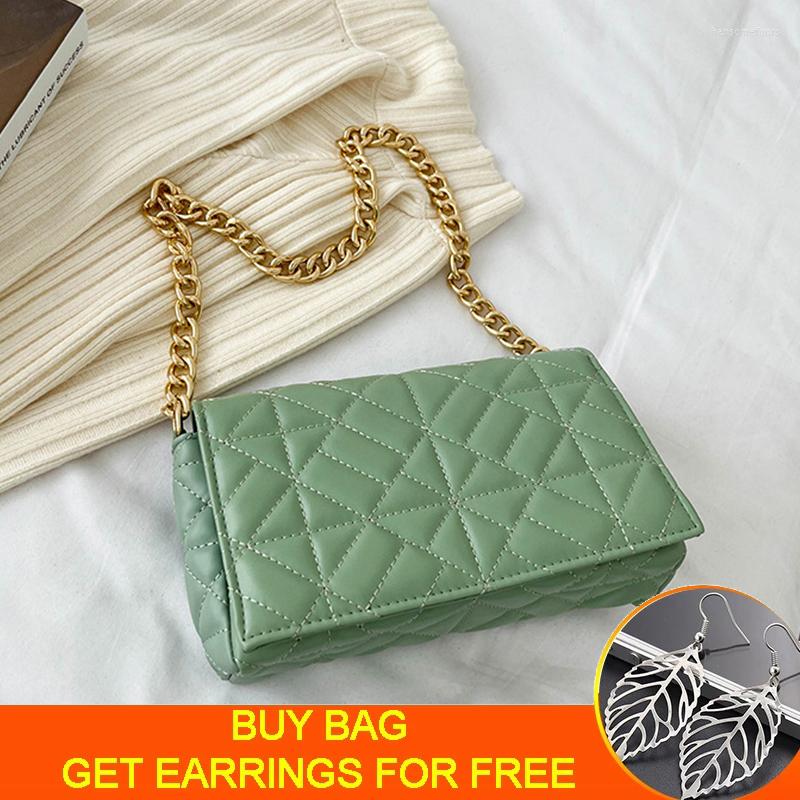 

Evening Bags Simple Style Quilted Flap Square Shoulder Bag For Women Fashion Brand Designer Luxury Crossbody Female Underarm Handbags, White