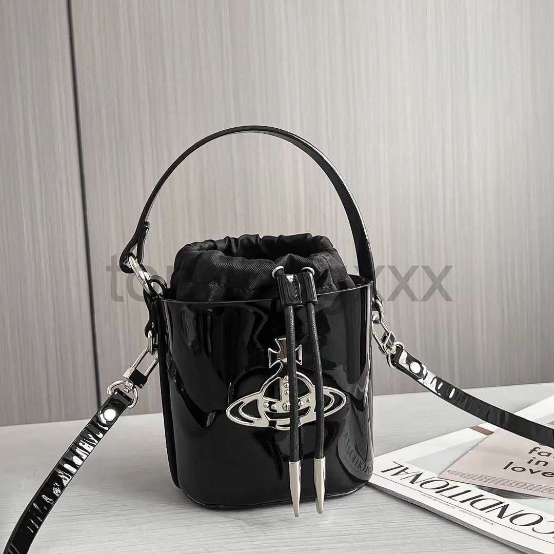 

bag Westwood Empress Dowager's Women's Bag Bucket Small Saturn Ring One Shoulder Crossbody Handheld, Black