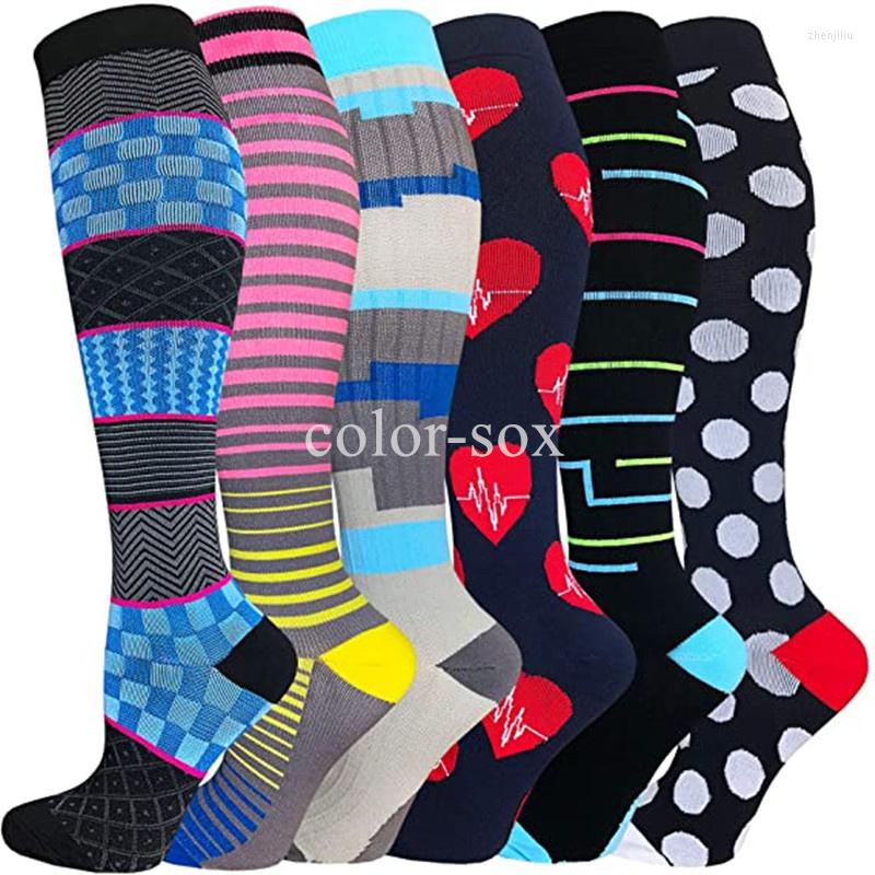 

Sports Socks 6 Pairs Lot Pack Compression Cycling Running Hiking For Women & Men, Qmix006-181