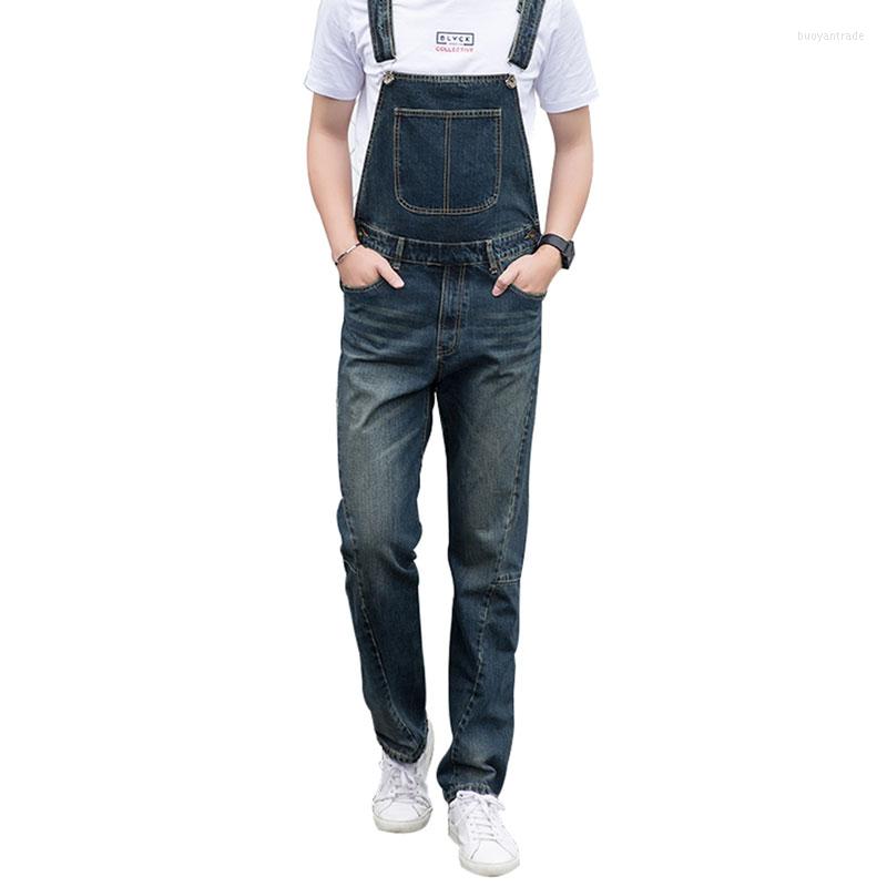 

Men' Jeans Men Overalls Bib Fashion Pocket Straight Retro Workwear Denim Jumpsuits Cargo Pants Streetwear Hip Hop Black Trousers, 013