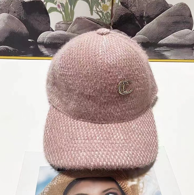 

designer thick lamb wool baseball cap fashion outdoor alphabet logo warm baseball cap, With logo