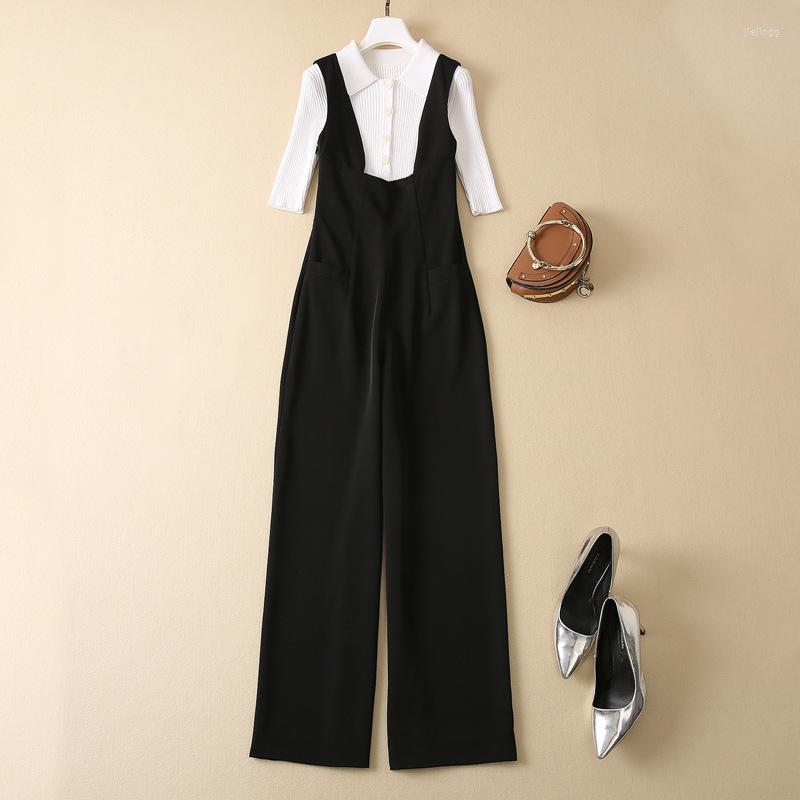 

Women' Two Piece Pants R09417 Fashion Women' Sets 2022 Runway Luxury European Design Party Style Clothing, Picture shown