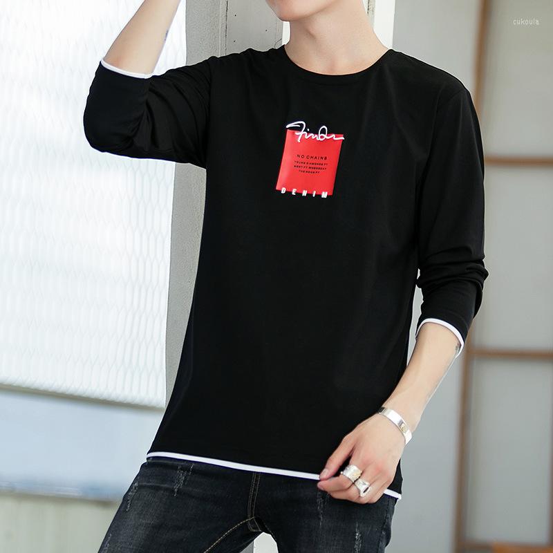

Men's Hoodies Autumn Men's Round Neck Brand Geometric Patterns Korean Style Hedging Casual Breathable Soft Slim Small Fresh Long-Sleeved, White