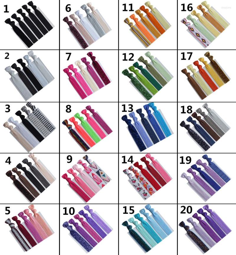 

Hair Accessories Tie Sets FOE Glitter Elastic Ties Band Headbands Ponytail Gift Party Favor Yoga Bracelet, Set-10