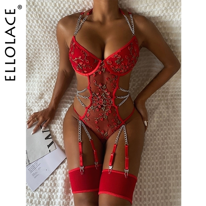 

Sexy Pyjamas Ellolace Sensual Lingerie Bodysuit Floral Fancy Cut Out Body Halter Chain Sexy Fairy Exotic Costumes Lace Babydoll 221010, Yellow