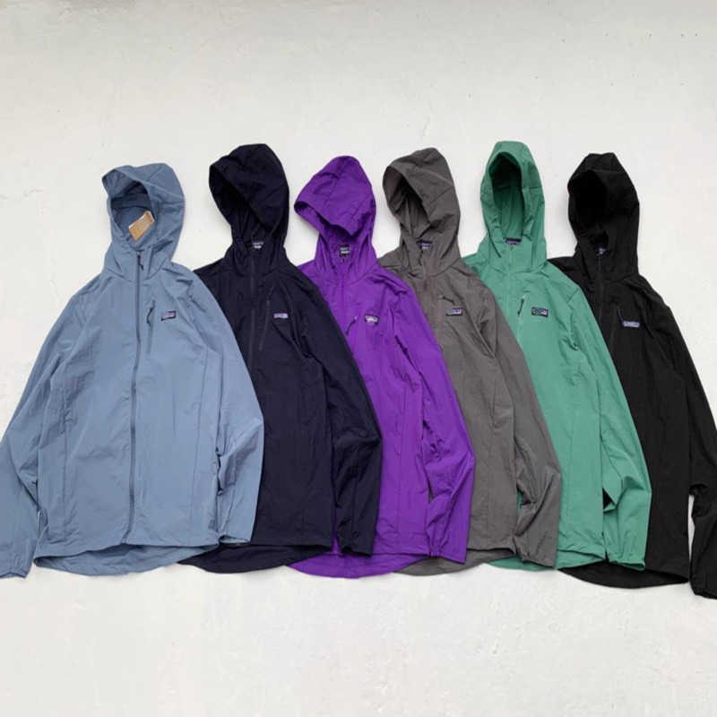 

Pata men's jacket designer thin coat sunscreen quick dry breathable outdoor sports fashion hooded zipper cardigan couple tops, Purple