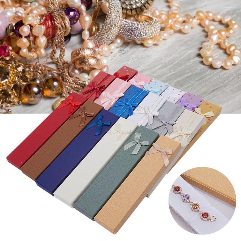 

Jewelry Pouches S 6Pcs Gift Boxes Elegant Storage Solid Color Necklace For Birthday