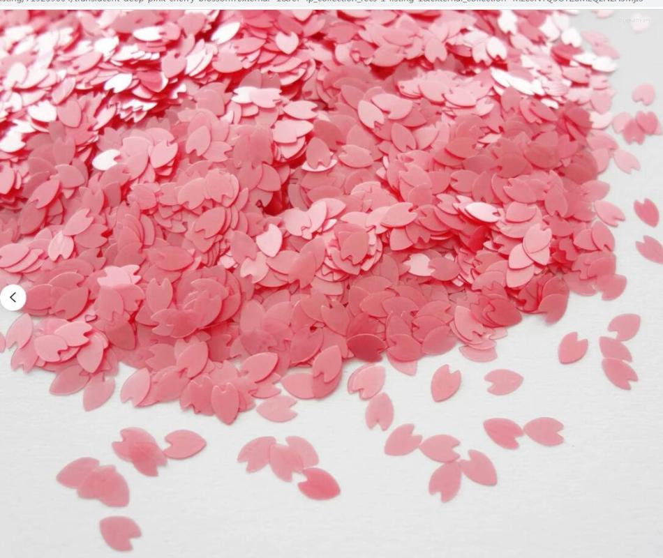

Nail Glitter 3mm Pink Pearlescent Matte Sakura Cherry Blossom Petal Flower 50g Kawaii Embellishment Slime Art