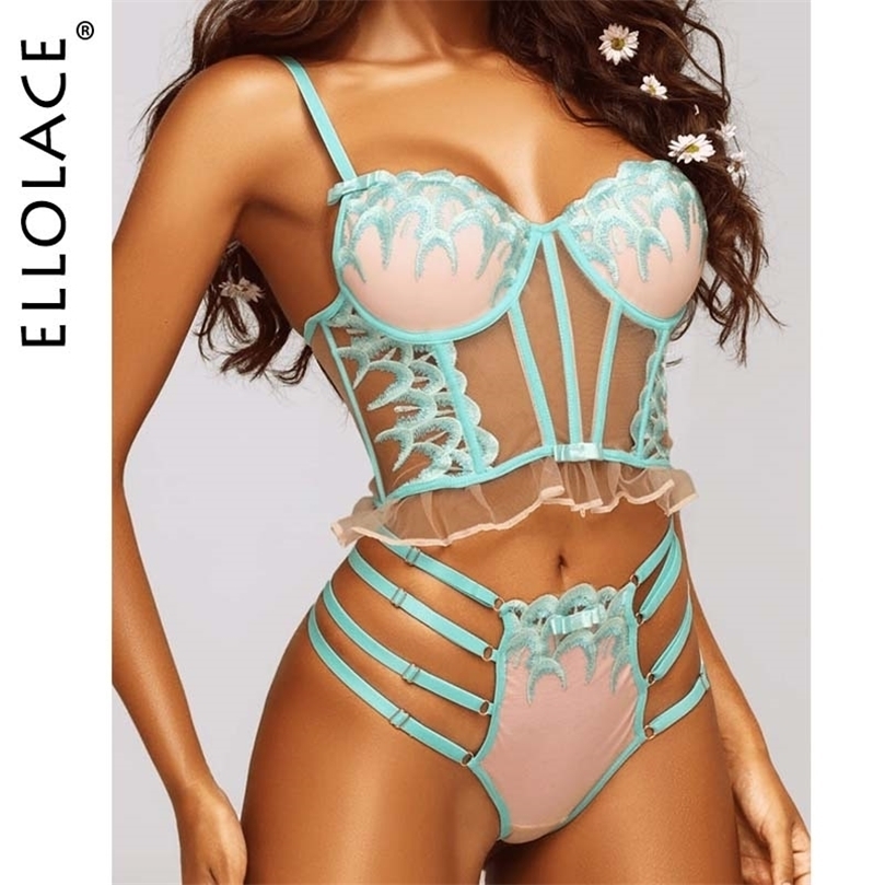 

Sexy Set Ellolace Fancy Lingerie Lace Embroidery Set Woman 2 Pieces Ruffles Chic Exotic Push Up Brief Sets Sexy Couple Underwear Langerie 221010, Sky blue