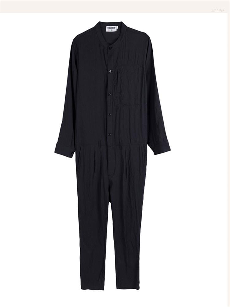 

Men's Tracksuits Men's Spring/summer Hairstylist Casual Pant Fashion City Youth Jumpsuit Loose Large Size Solid Color, Black