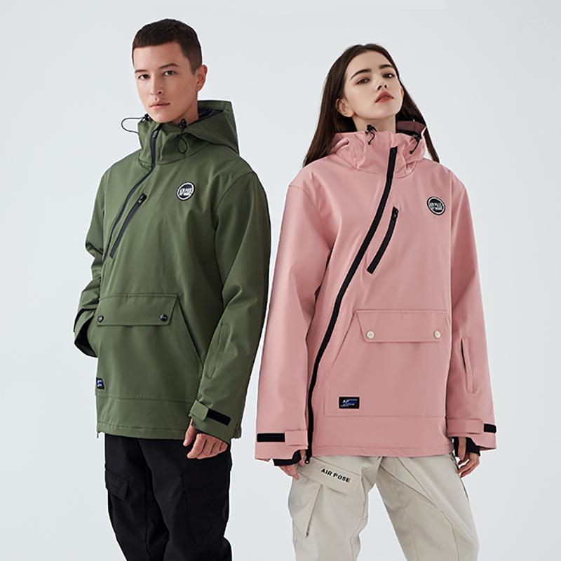 

Skiing Jackets 2022 Ski Men Women Outdoor Snowboard Hoodie Warm Breathable Suits Waterproof Winter Clothing Tops Coat, Beige
