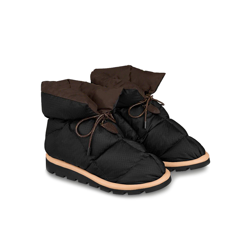 

Women Designer Boot PILLOW Flat Down Ankle Winter Snow Boots Nylon Quilted Upper Warm Shoes Winter Indoor and Outdoor Fashion Vintage Casual Shoes, Make up diiference