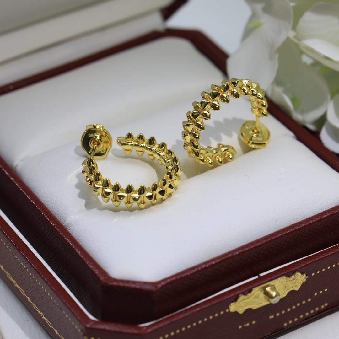 

Classic Clash de Stud neutral Rivet earrings Sliver Personality Jewelry for ladies High Quality1753772
