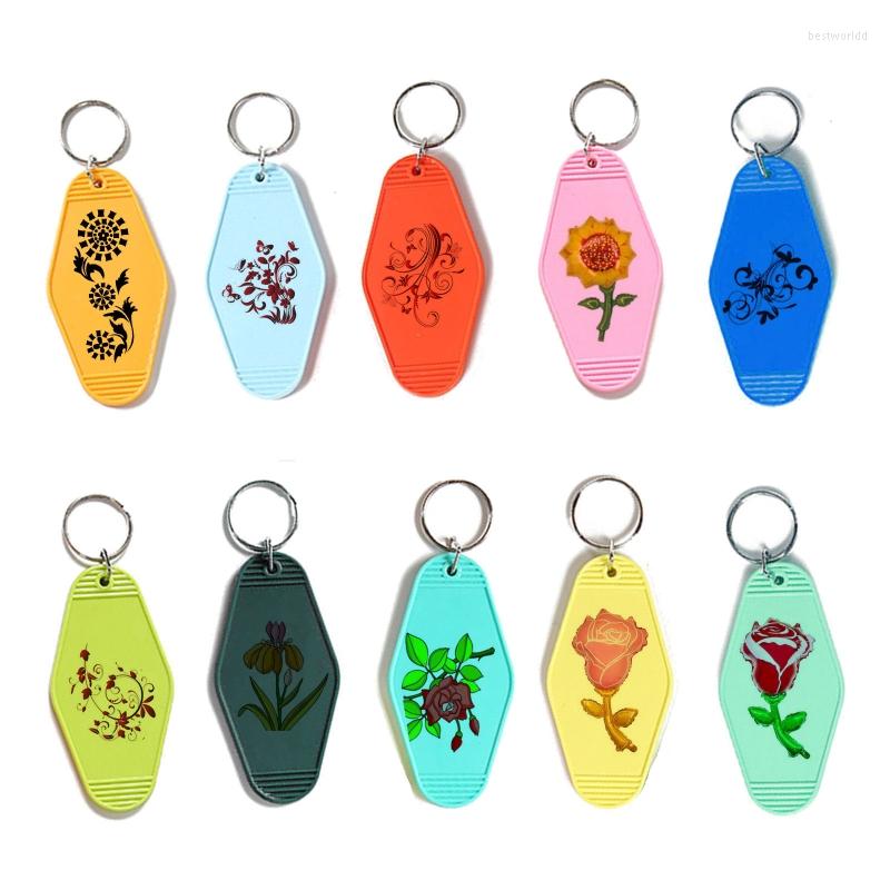 

Keychains 10Pcs Vintage El Motel Keychain Key Tag Chain Gift 124A